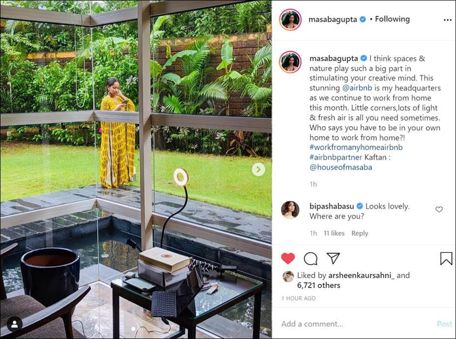Masaba Gupta Adds An Airbnb Twist To Working From Home