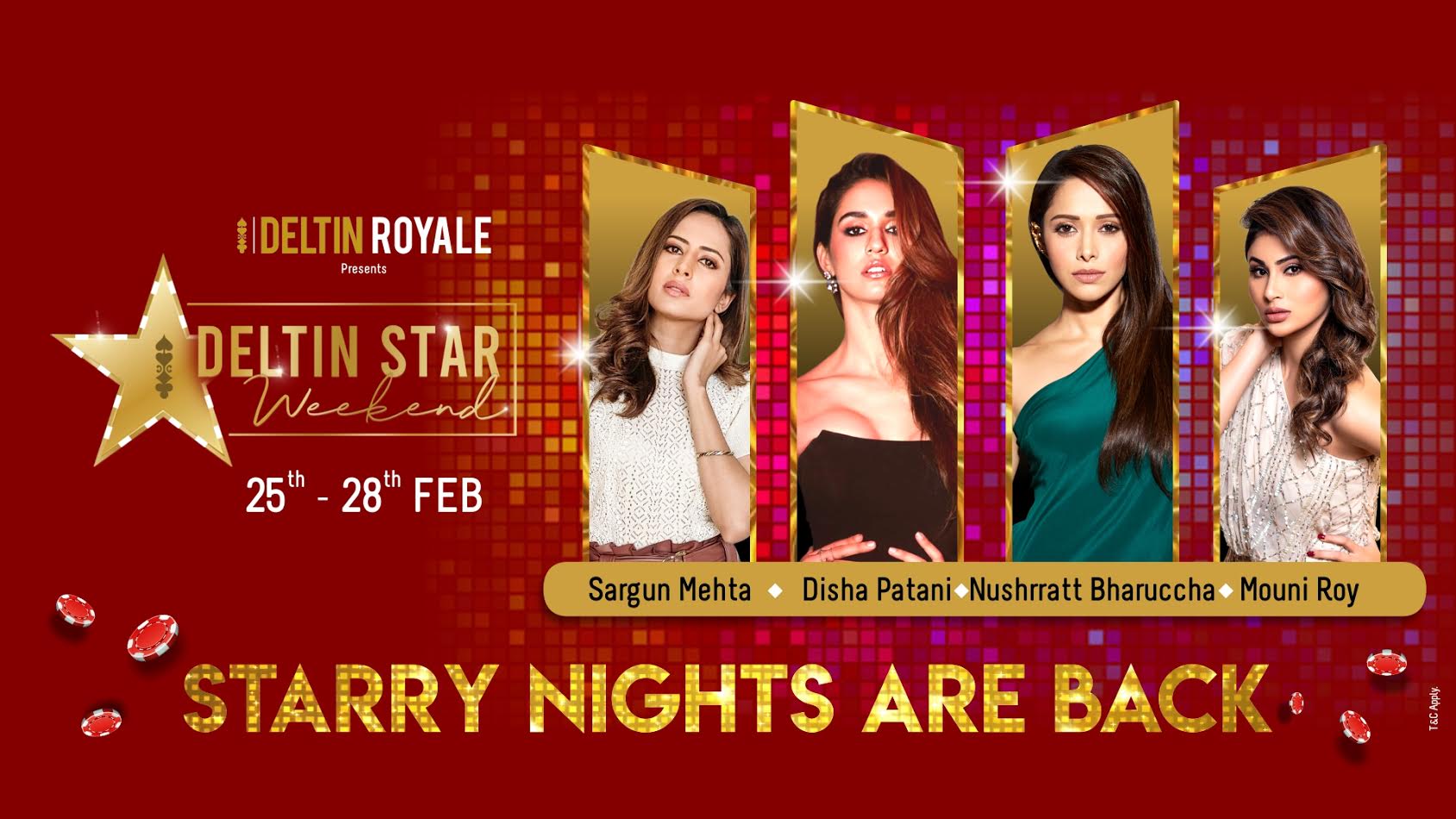 Disha Patani, Nushrratt Bharuccha, Mouni Roy and Sargun Mehta to mesmerize you with their presence at Deltin Royale Starry Nights