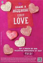Say something special with Krispy Kreme’s one of a kind heart shaped Valentine’s Doughnuts