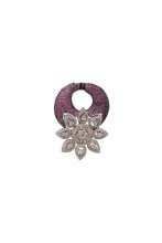 Earrings curated in 18 K Gold finished in black polished tone studded with Rubies and Diamonds by Tanya Rastogi