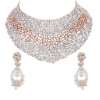 Necklace Set by ANMOL crafted in 18 K gold and set with rosecut diamonds, baguettes and round brilliant diamonds