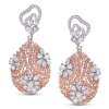Earrings by ANMOL crafted in 18 K rose gold and white gold and set with drop diamonds and round brilliant diamonds.