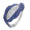 Cuff by ANMOL crafted in 18 K gold and set with blue sapphires and diamonds