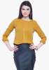 Faballey PLEAT PLEASE BLOUSE - MUSTARD 