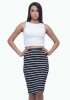 Faballey SUPERNOVA PENCIL SKIRT - STRIPES