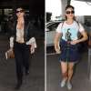 Jacqueline spotted at the airport wearing Cover Story top.