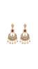 22K Gold earings with Pearls,fine cut diamonds, polki and cabochan rubies by Tanya Rastogi, Director, Lala Jugal Kishore Jewellers