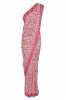 Ivory-Pink Heritage Parsi Gara Hand Embroidered Saree