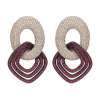 Elegant Earrings curated in 18 K Gold finished in black polish and set with Rubies and Diamonds in an invisible setting by Tanya Rastogi for Lala Jugal Kishore Jewellers
