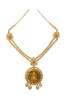 22k Gold Temple Necklace with uncut diamond by Tanya Rastogi from the house of Lala Jugal Kishore Jewellers