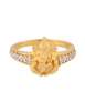 18k gold Ganpati ring studded with fine cut diamonds by WHP Jewellers